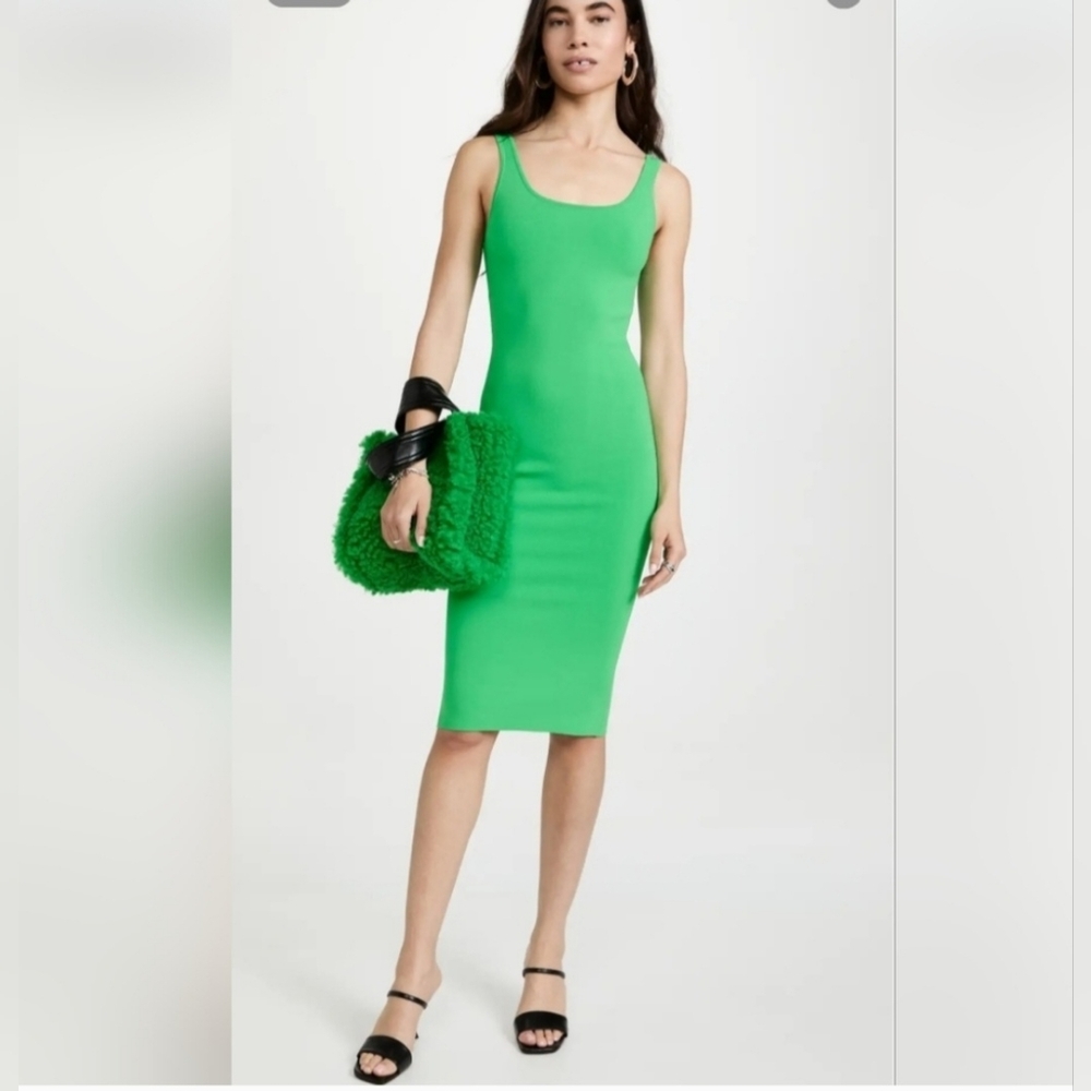 alice + olivia darian green midi dress Size Meduim - Picture 9 of 16